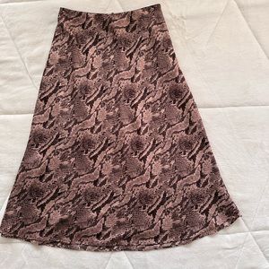 Express Python Print Midi Skirt Size Small